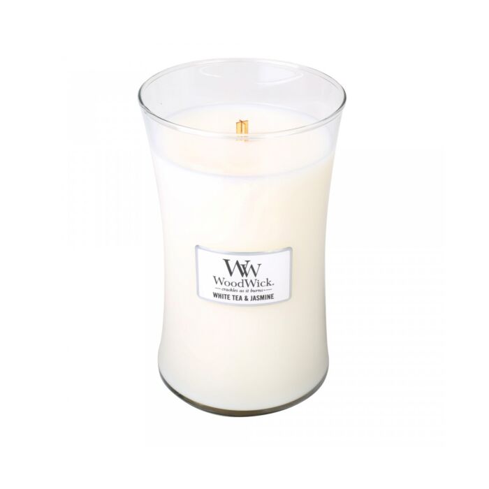 WoodWick® Large Candle - White Tea & Jasmine-1